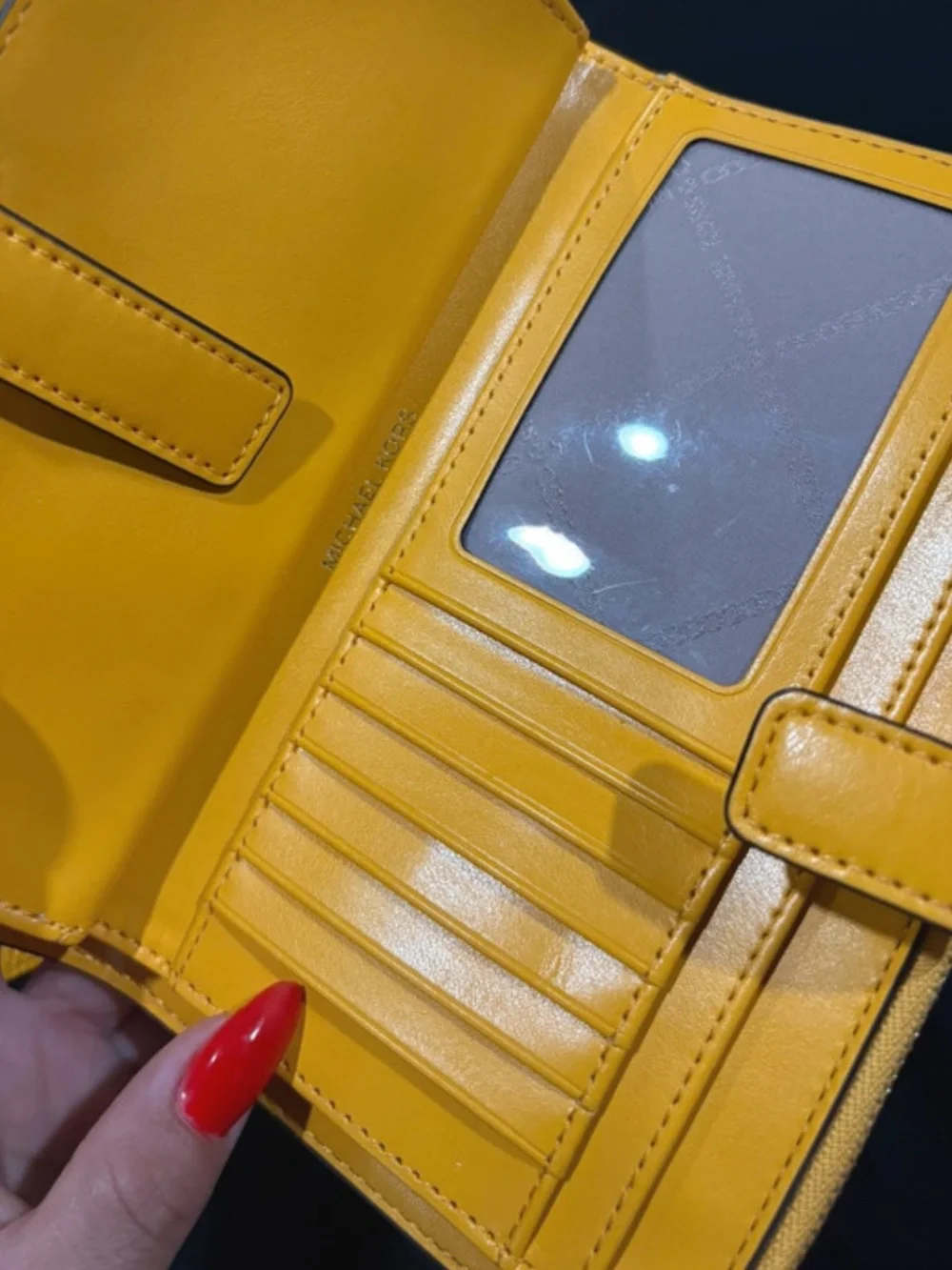 (NWOT) Michael Kors Jet Set Double Zip Wristlet Jasmine Yellow Pebbled Leather